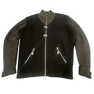 Vintage EIR 100% Wool Zip and Clasp Sweater Women's Small Medium